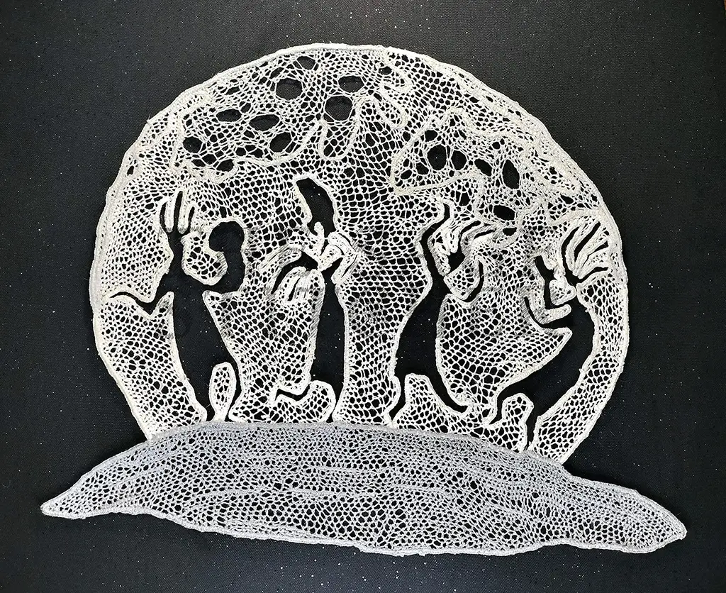 Joyful Moonlight Dancing - Needle Lace - 2025 - The Sage Stitcher - Elise Schadauer